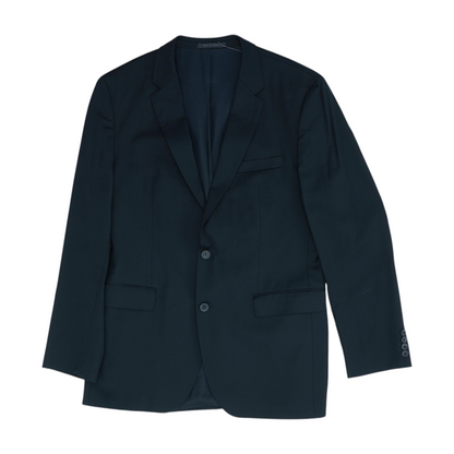 Black Long Solid Suit Jacket