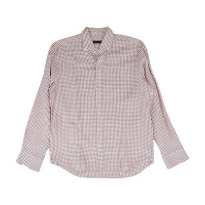 Neon Pink Check Long Sleeve Button Down