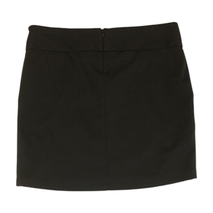 Black Solid Mini Skirt