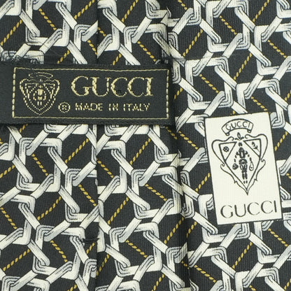 Vintage Black Abstract Neck Tie