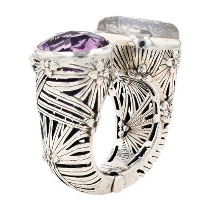 Sterling Silver Amethyst Statement Ring