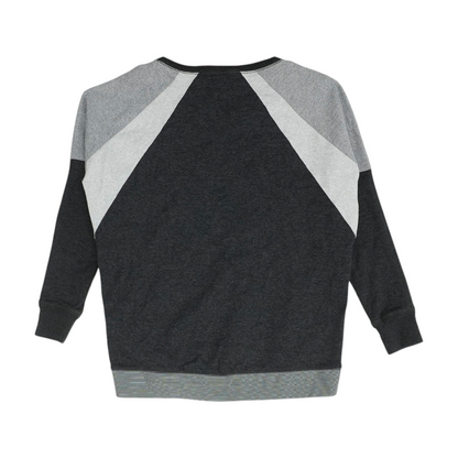 Gray Color Block Sweatshirt Pullover
