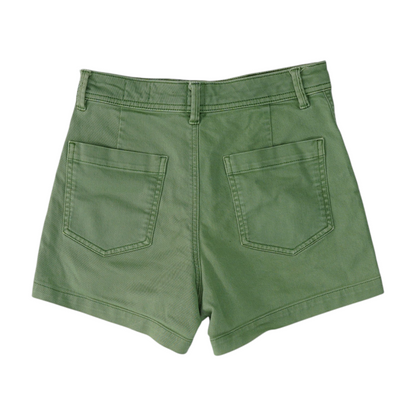 Green Solid Chino Shorts