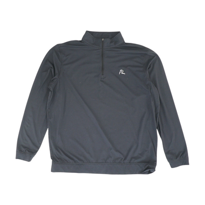 Black Solid 1/4 Zip Pullover