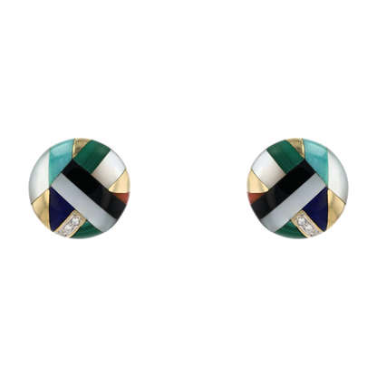 18K Yellow Gold Diamond Drop Earrings