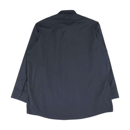 Black Solid Long Sleeve Button Down
