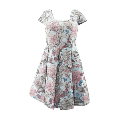 Blue Petite Floral Midi Dress