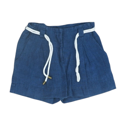 Blue Solid Chino Shorts