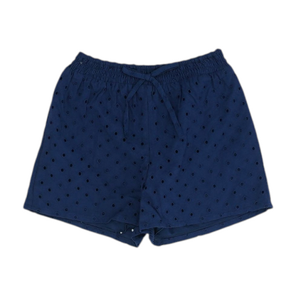 Navy Solid Knit Shorts
