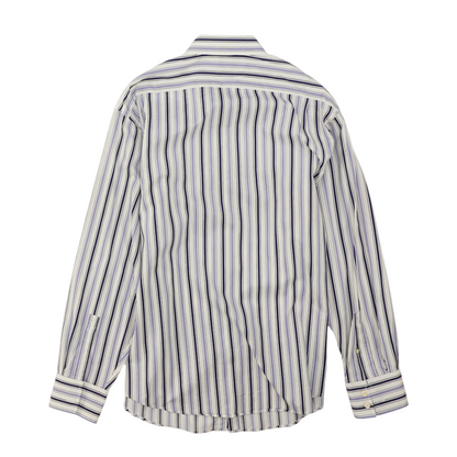 Purple Striped Long Sleeve Button Down