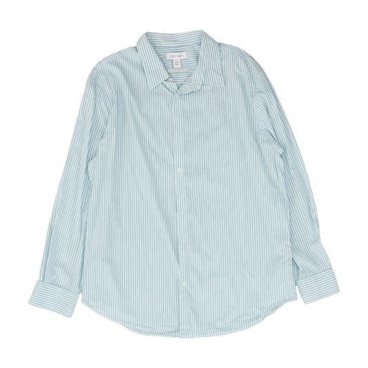 Blue Striped Long Sleeve Button Down