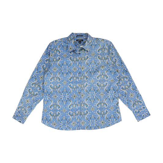 Blue Print Button Down