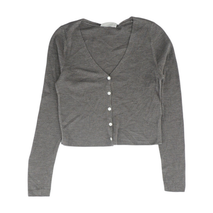Gray Cardigan Sweater