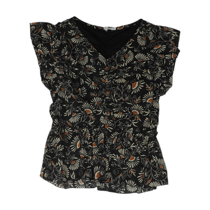 Black Abstract Blouse
