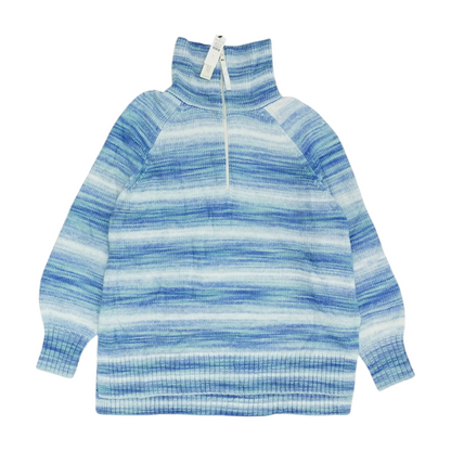Blue Striped 1/4 Zip Sweater