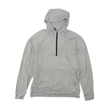 Gray Solid 1/4 Zip Pullover