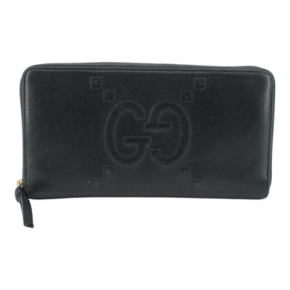 Black Jumbo GG Long Leather Wallet