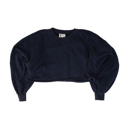 Navy Solid Sweatshirt Pullover