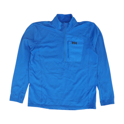 Blue Solid 1/4 Zip Pullover