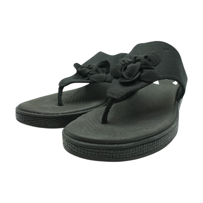 Black Wedged Sandals