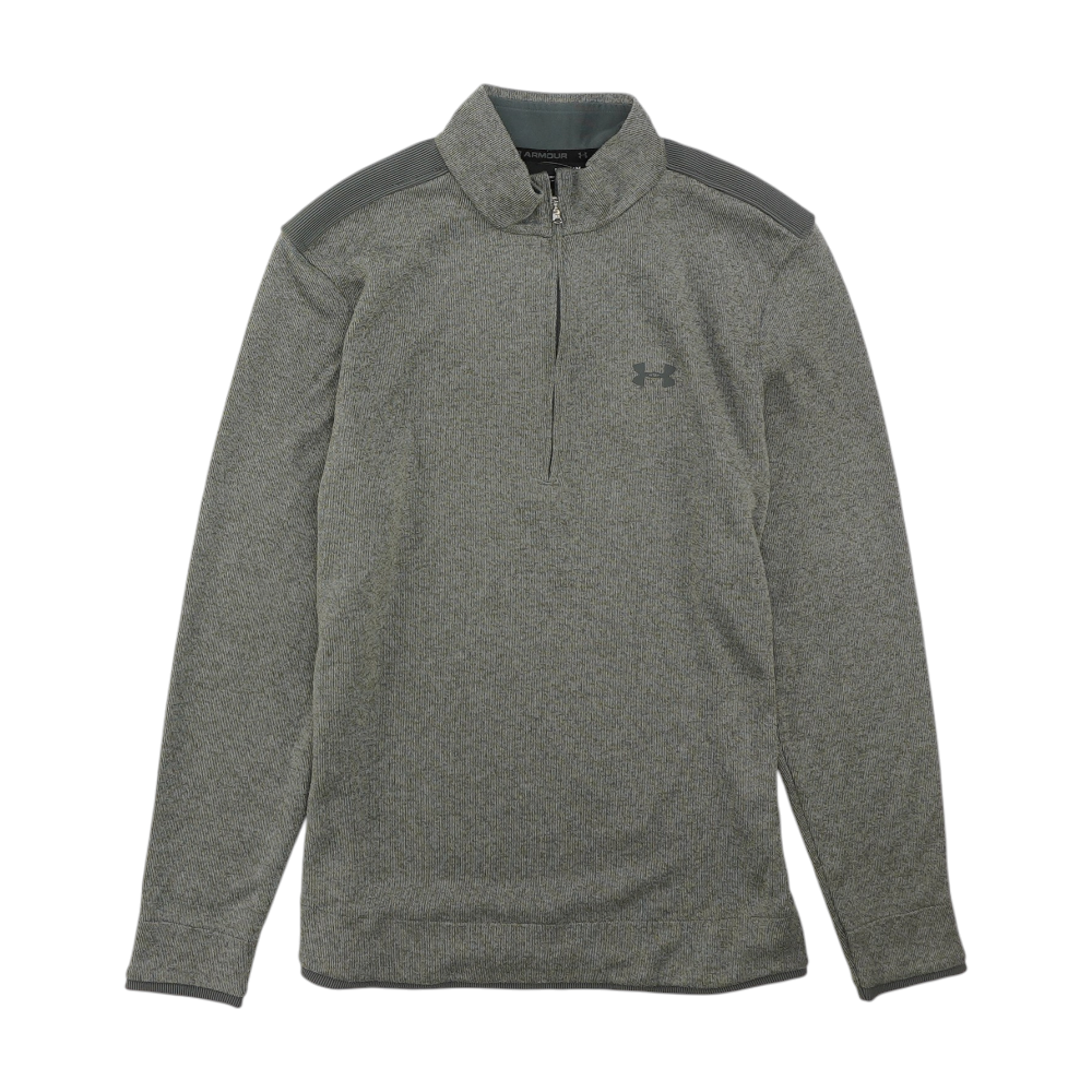 Gray Solid 1/4 Zip Pullover