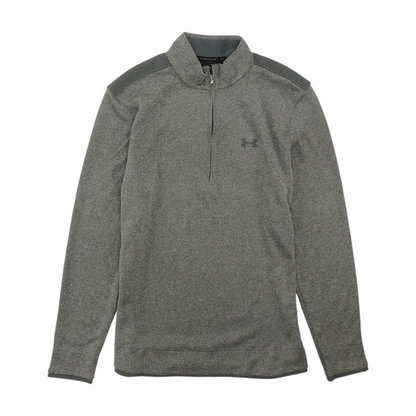 Gray Solid 1/4 Zip Pullover
