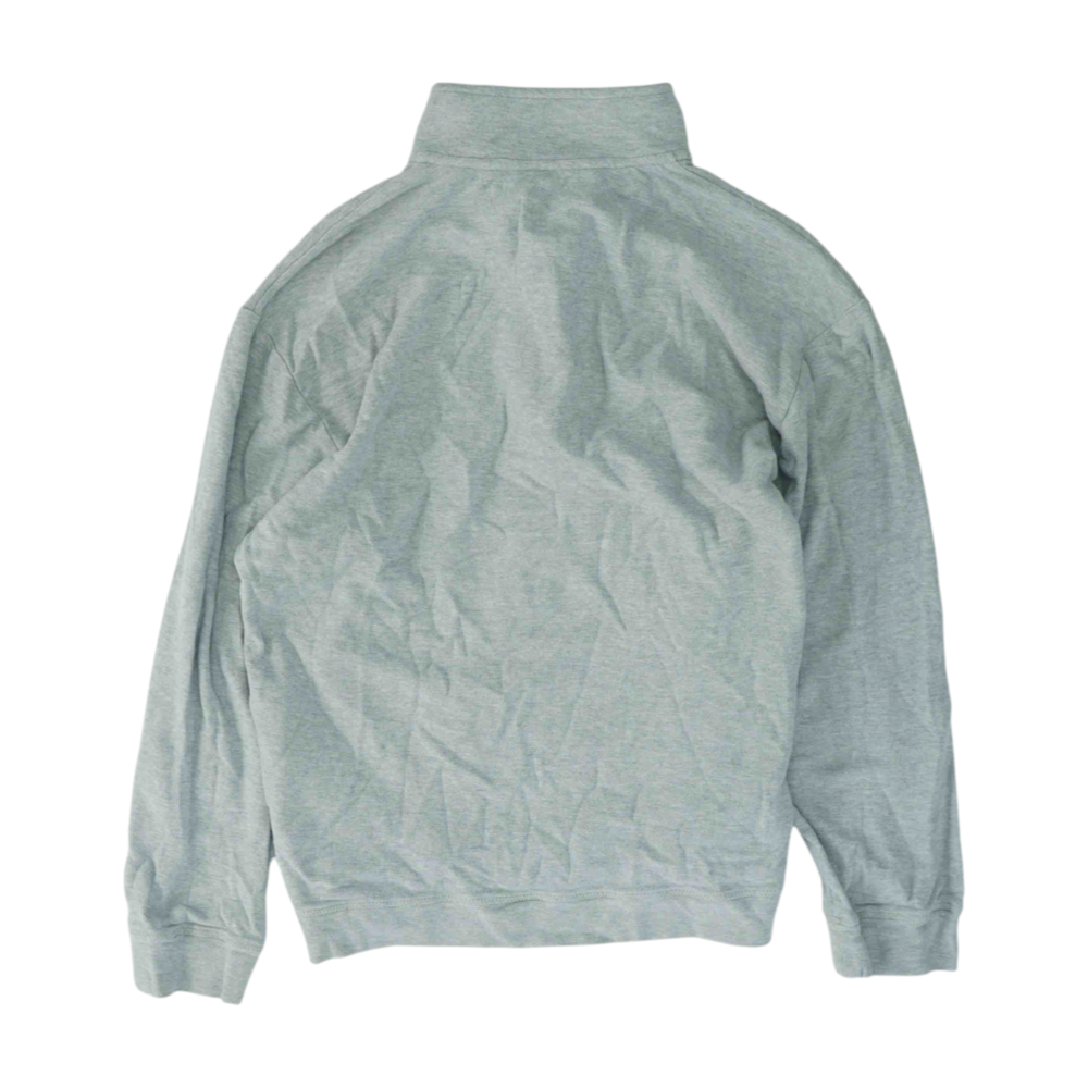 Gray Solid 1/4 Zip Pullover