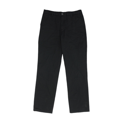 Black Striped Straight Pants