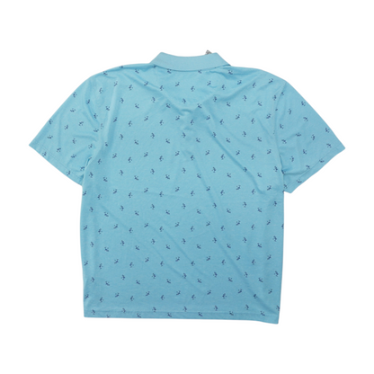 Blue Graphic Short Sleeve Polo