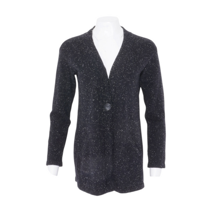 Black Abstract Cardigan Sweater