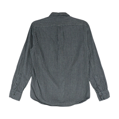 Black Plaid Long Sleeve Button Down