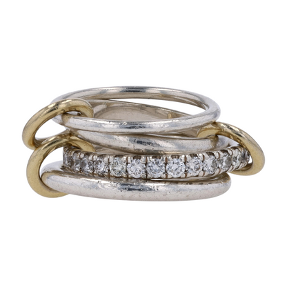 9/10 ctw Sterling Silver Diamond Band Ring