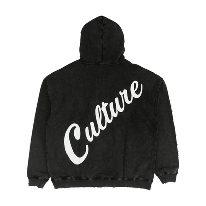 Black Graphic Hoodie Pullover