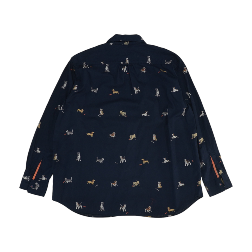 Jules Navy Print Button Down – Image 2