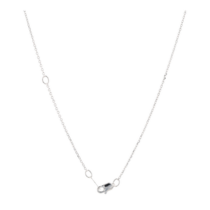 14K White Gold Diamond Pendant Necklace
