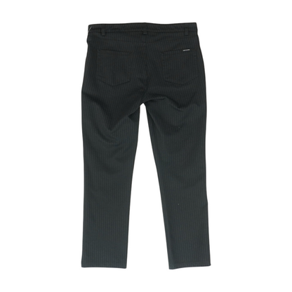Black Striped Regular Pants