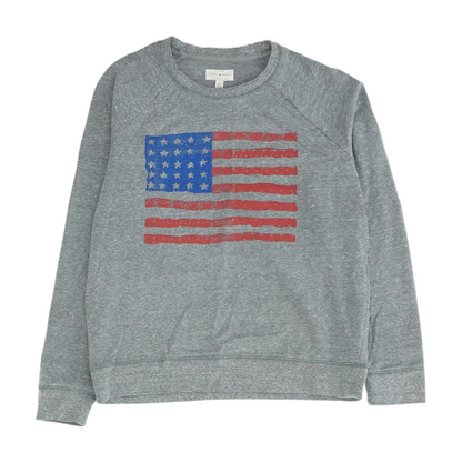 Gray Petite Solid Sweatshirt Pullover