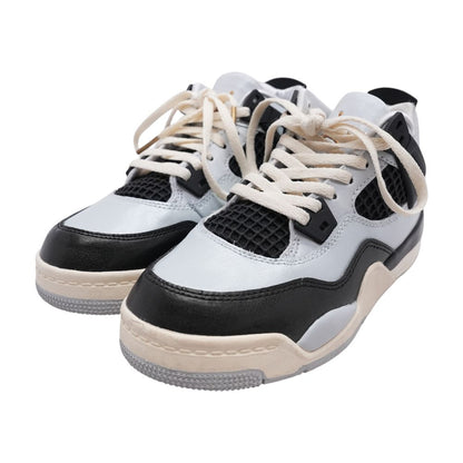Air Jordan Jordan 4 Retro Gray Leather Athletic Shoes – Image 1