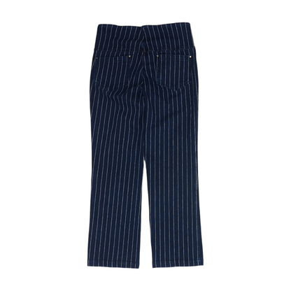 Blue Striped Regular Jeans