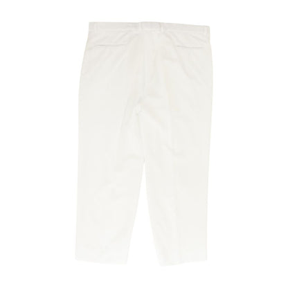 White Solid Dress Pants