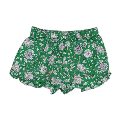 Green Floral Chino Shorts