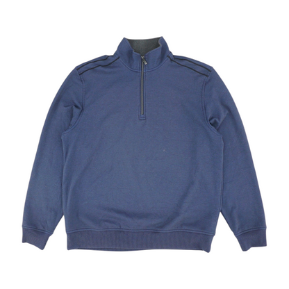 Navy Solid 1/4 Zip Pullover