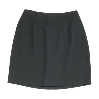 Black Solid Mini Skirt