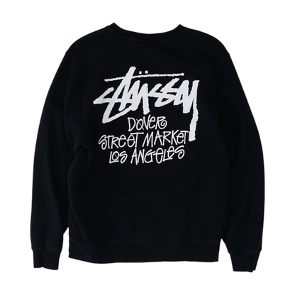 Black Solid Sweatshirt Pullover