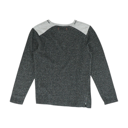 Gray Color Block Sweatshirt Pullover