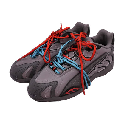 Gray Low Top Athletic Shoes