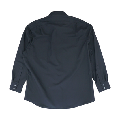 Black Solid Long Sleeve Button Down