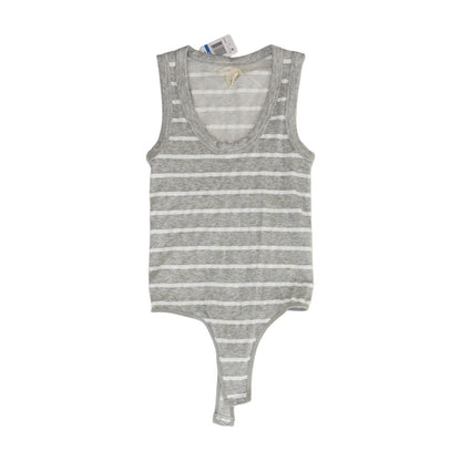 Gray Striped Bodysuit T-Shirt