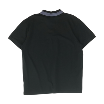 Black Solid Short Sleeve Polo