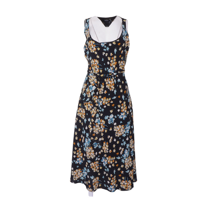 Black Floral Midi Dress